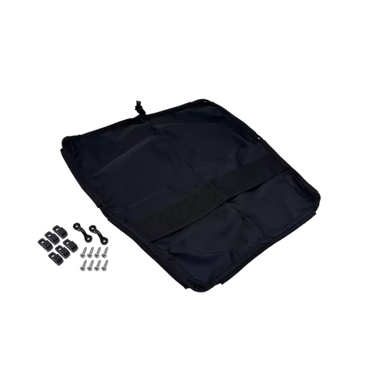 Black Ripstop Tankwell Cover with Black Bungee Cord